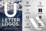 20 "U" Letter Alphabetic Logos