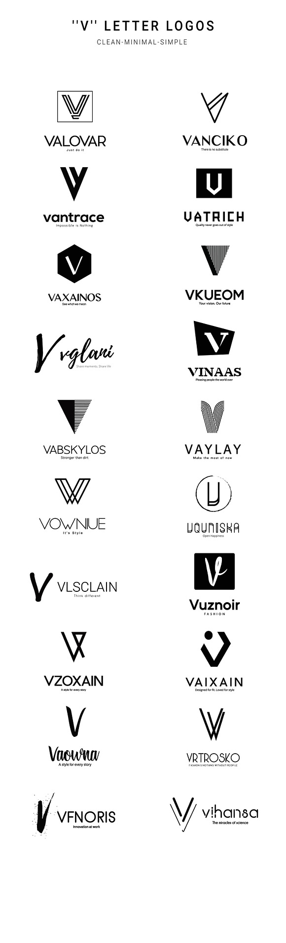 20 "V" Letter Alphabetic Logos in Logo Templates - product preview 2