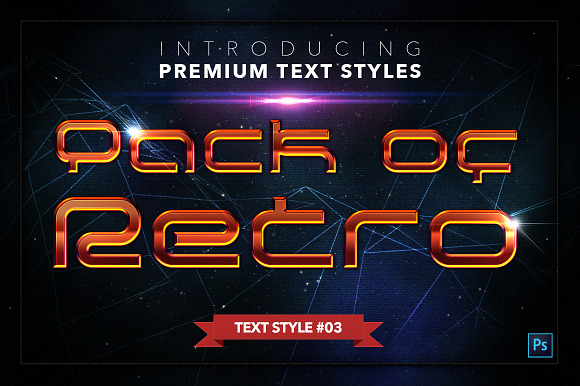 Retro #2 - 17 Text Styles in Photoshop Layer Styles - product preview 3