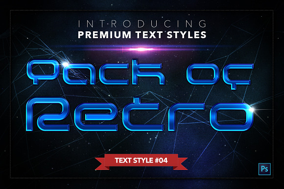 Retro #2 - 17 Text Styles in Photoshop Layer Styles - product preview 4