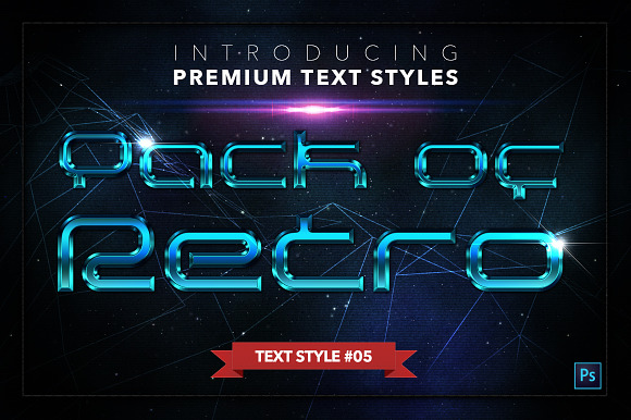 Retro #2 - 17 Text Styles in Photoshop Layer Styles - product preview 5