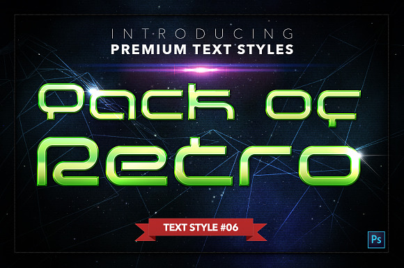 Retro #2 - 17 Text Styles in Photoshop Layer Styles - product preview 6