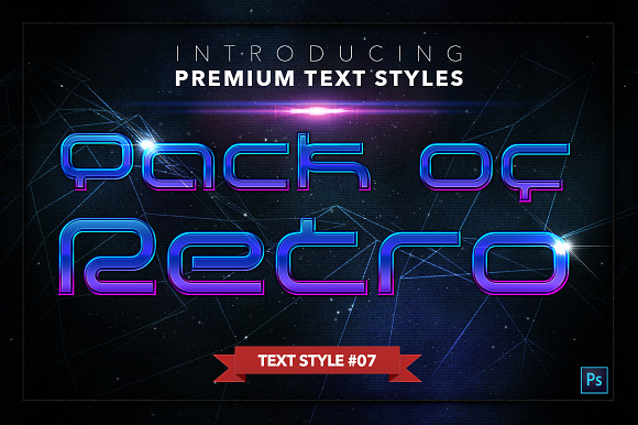 Retro #2 - 17 Text Styles in Photoshop Layer Styles - product preview 7