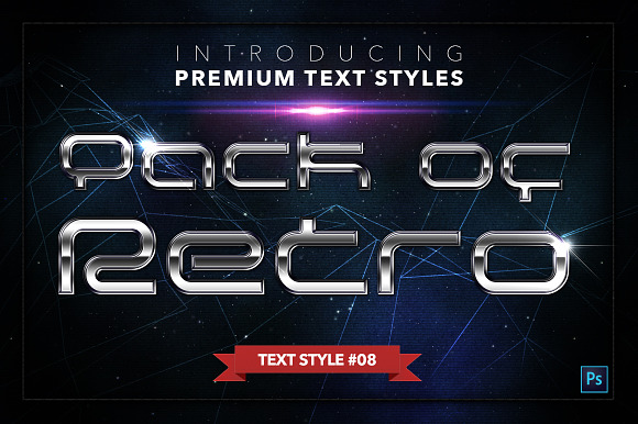 Retro #2 - 17 Text Styles in Photoshop Layer Styles - product preview 8