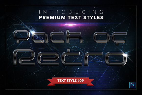 Retro #2 - 17 Text Styles in Photoshop Layer Styles - product preview 9