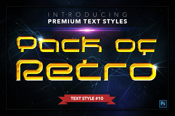 Retro #2 - 17 Text Styles in Photoshop Layer Styles - product preview 10