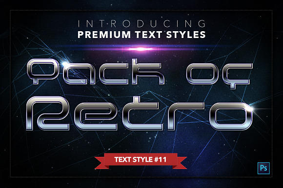 Retro #2 - 17 Text Styles in Photoshop Layer Styles - product preview 11
