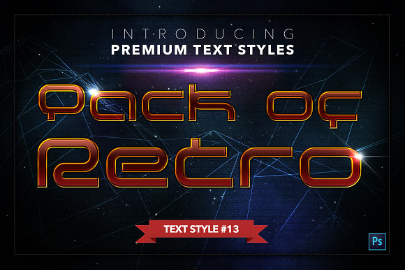 Retro #2 - 17 Text Styles in Photoshop Layer Styles - product preview 13
