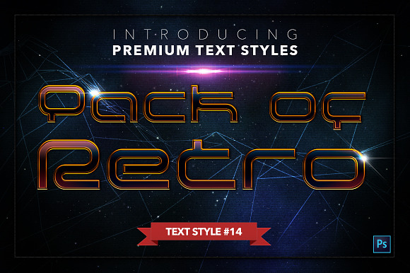 Retro #2 - 17 Text Styles in Photoshop Layer Styles - product preview 14