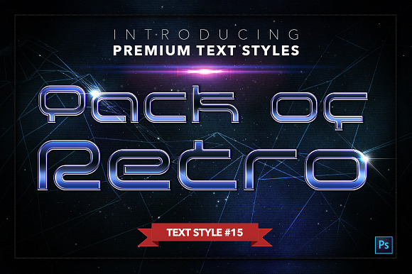 Retro #2 - 17 Text Styles in Photoshop Layer Styles - product preview 15