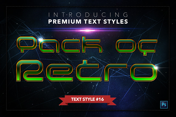 Retro #2 - 17 Text Styles in Photoshop Layer Styles - product preview 16