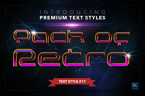 Retro #2 - 17 Text Styles in Photoshop Layer Styles - product preview 17