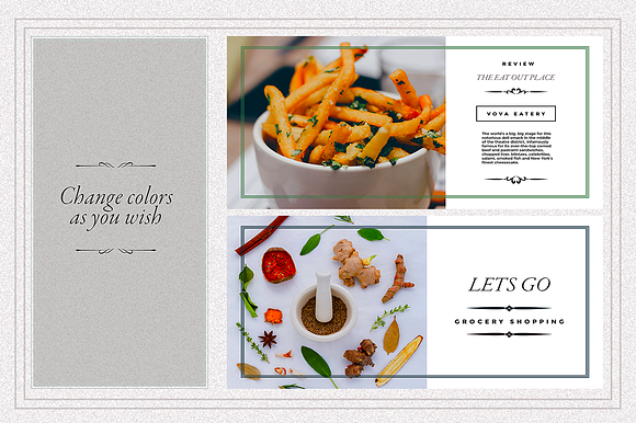 FOODIE facebook posts pack in Facebook Templates - product preview 4