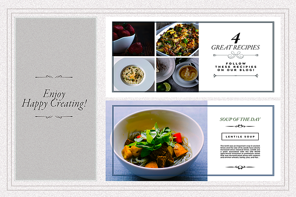 FOODIE facebook posts pack in Facebook Templates - product preview 5