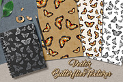 Butterflies Vector Seamless Textures