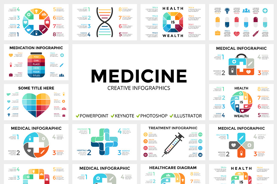 Medical Infographic. PPT KEY PSD EPS in Keynote Templates - product preview 8