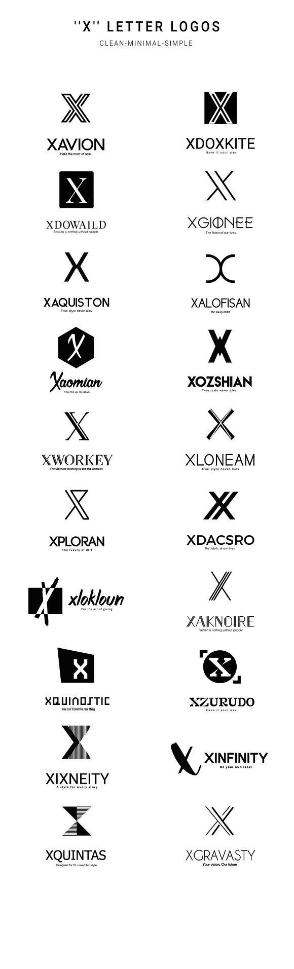 20 "X" Letter Alphabetic Logos in Logo Templates - product preview 2