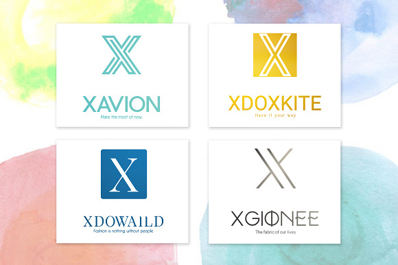 20 "X" Letter Alphabetic Logos in Logo Templates - product preview 3