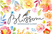 Watercolor Floral Clip Art