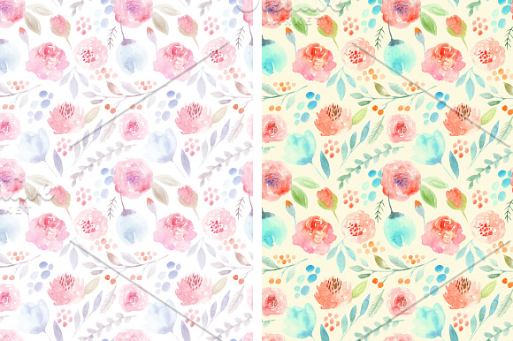 Watercolor Floral Clip Art in Illustrations - product preview 4