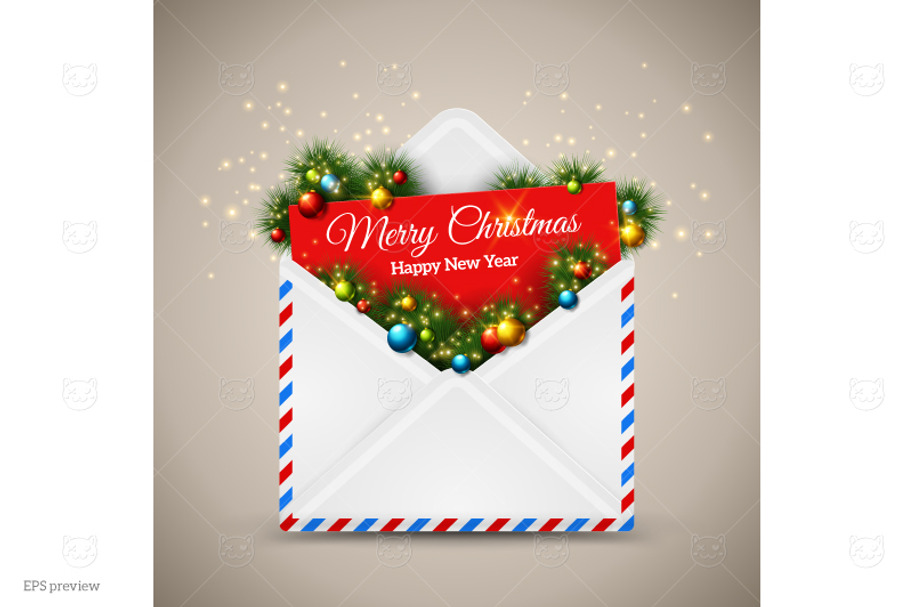 Christmas Envelope in Illustrations - product preview 8