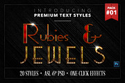 Rubies & Jewels #1 - 20 Text Styles