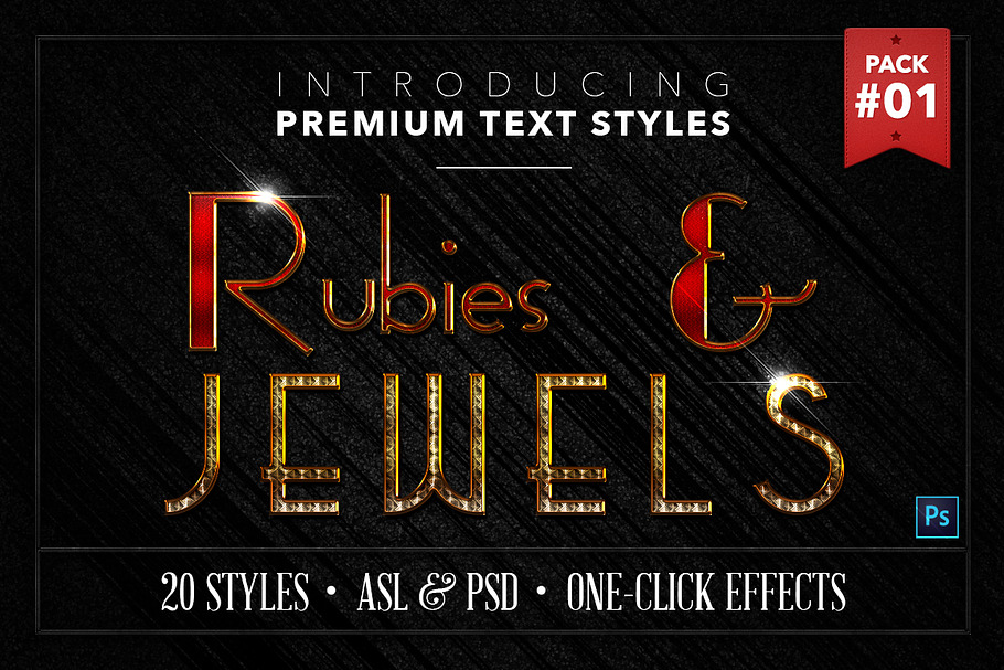 Rubies & Jewels #1 - 20 Text Styles in Photoshop Layer Styles - product preview 8