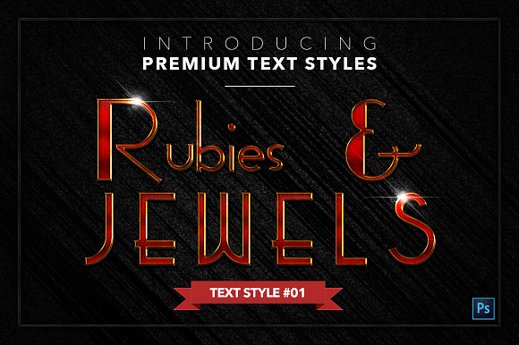 Rubies & Jewels #1 - 20 Text Styles in Photoshop Layer Styles - product preview 1