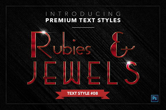 Rubies & Jewels #1 - 20 Text Styles in Photoshop Layer Styles - product preview 8