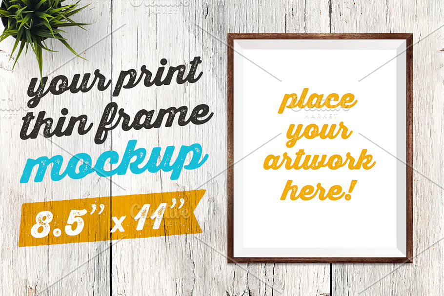 Your Print Thin Frame Mockup in Print Mockups - product preview 8
