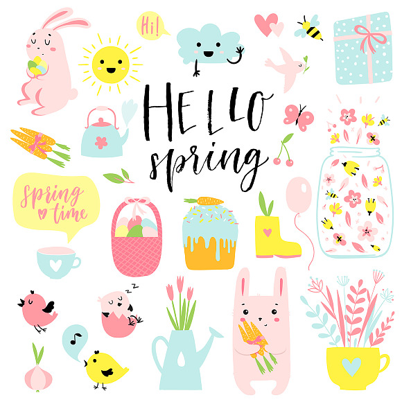Spring time in Illustrations - product preview 1