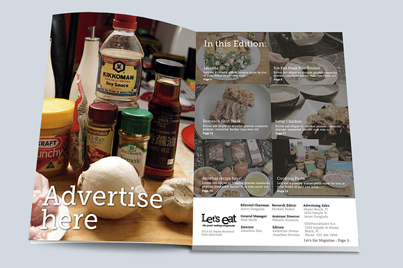 Cooking Magazine Indesign Template in Magazine Templates - product preview 1