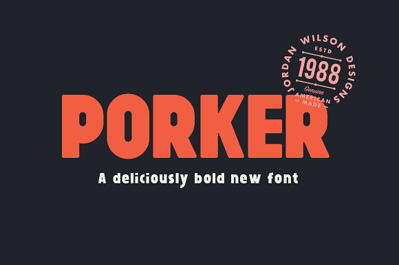 Porker Font (+ Bonus Pack) in Sans-Serif Fonts - product preview 1