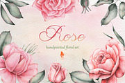 Rose, Watercolor collection