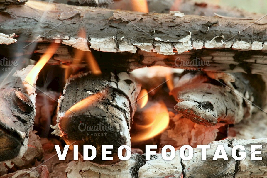 Bonfire in the forest at the day. Close up shot in Graphics - product preview 8