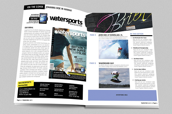 WaterSports Indesign Magazine Templ in Magazine Templates - product preview 1