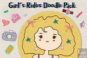Girls Rules Doodle Pack
