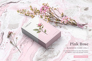 Pink Rose Business Card Template