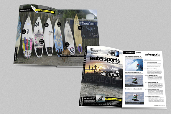 WaterSports Indesign Magazine Templ in Magazine Templates - product preview 4