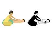 Wellness massage illustration