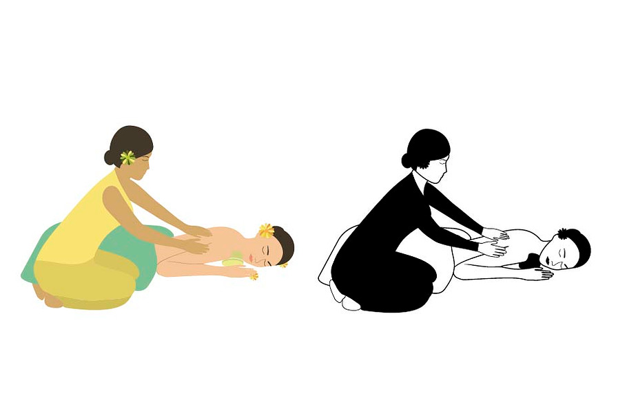 Wellness massage illustration in Illustrations - product preview 8