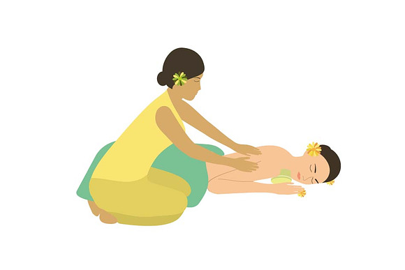 Wellness massage illustration in Illustrations - product preview 1