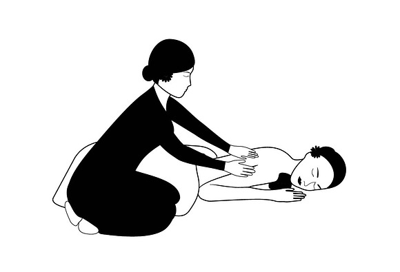 Wellness massage illustration in Illustrations - product preview 2