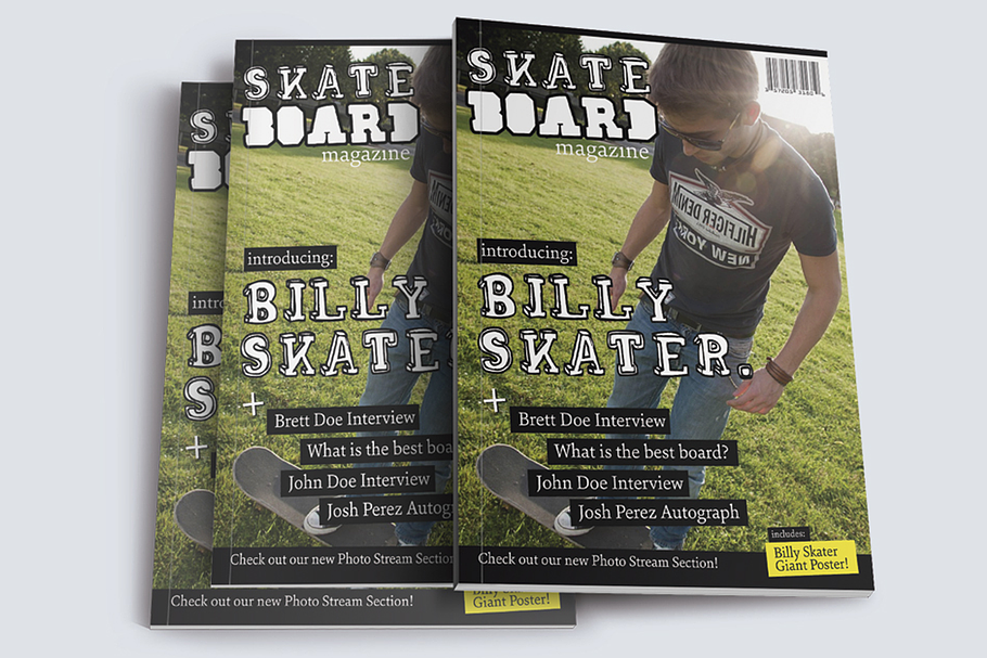 Skateboard Magazine Template in Magazine Templates - product preview 8