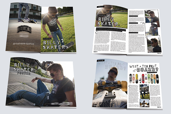 Skateboard Magazine Template in Magazine Templates - product preview 3