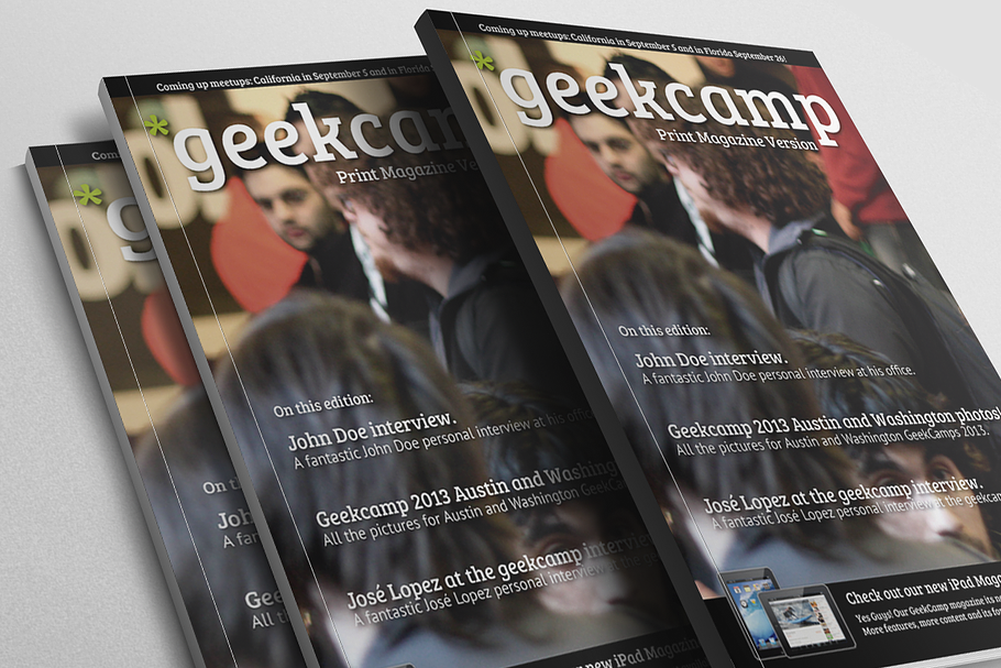 Barcamp-Geekcamp Magazine Template