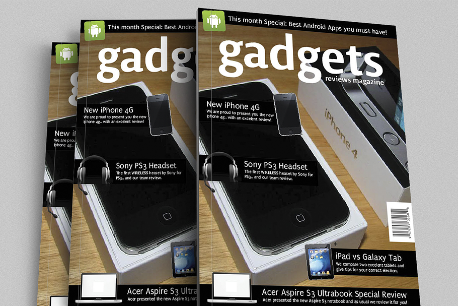 Gadgets Magazine Indesign Template in Magazine Templates - product preview 8