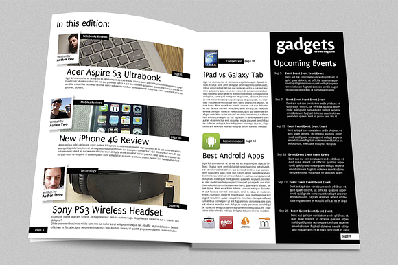 Gadgets Magazine Indesign Template in Magazine Templates - product preview 1