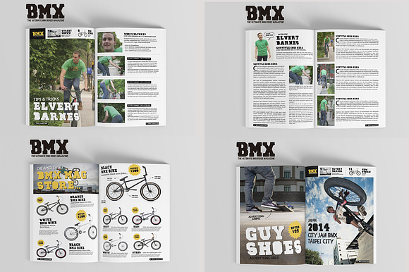 Bmx Bikes Sports Magazine Template in Magazine Templates - product preview 2