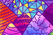 5 Doodle Mountain Illustrations